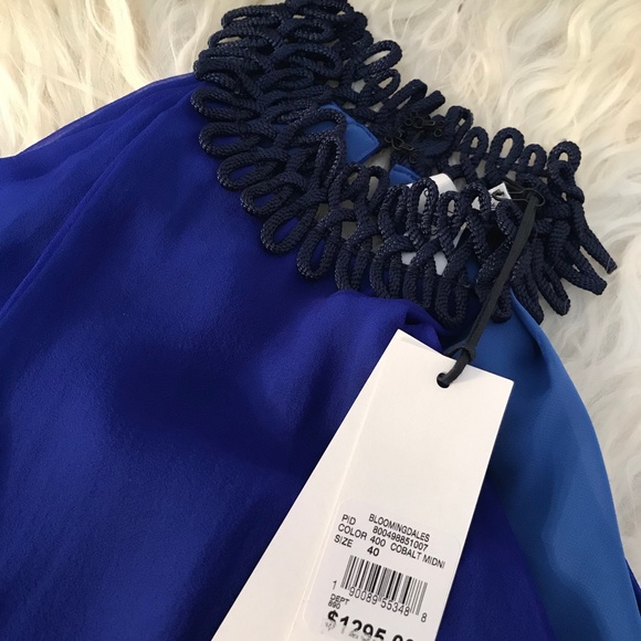 Galvan London Cocktail Dress Party Silk - Cobalt - Picture 7 of 8